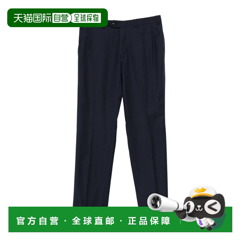 香港直邮BRIONI 男士正装裤 RPC60NPBA444200 SS2025 黑色 腰带环