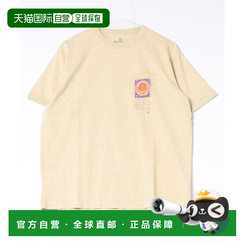 日本直邮go slow caravan 男女同款 做旧感混纺棉质印花圆领T恤 7