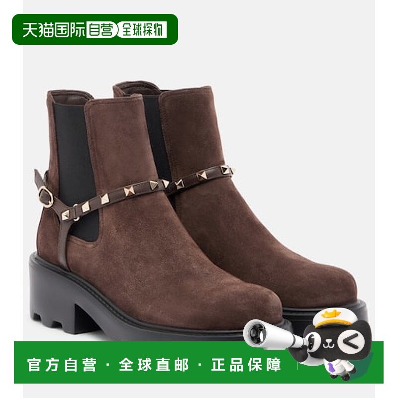 1h可退 香港直邮潮奢 valentino 华伦天奴 女士 Beatle 铆钉绒面