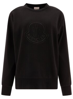 MONCLER 女士卫衣 8G00040899TR999 AW2024 黑色 FELPE