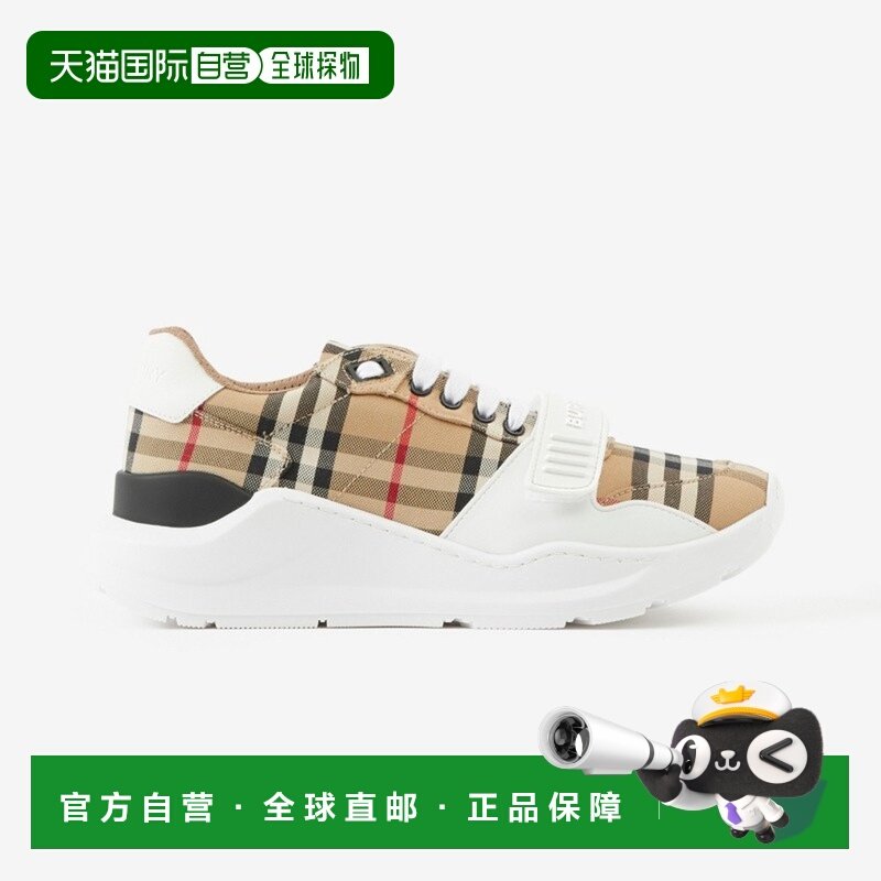 自营欧洲直邮Burberry 博柏丽 女士棕色棉质运动鞋厚底,女鞋,时尚休闲鞋,淘宝优惠券,粉丝福利购,淘宝优惠卷