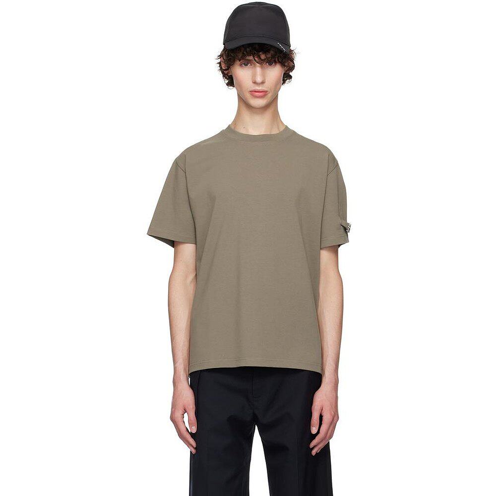 美国直邮Heliot Emil男士T恤圆领徽标上装简约时尚 舒适透气男装