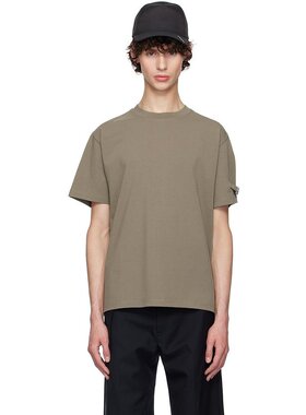 美国直邮Heliot Emil男士T恤圆领徽标上装简约时尚 舒适透气男装