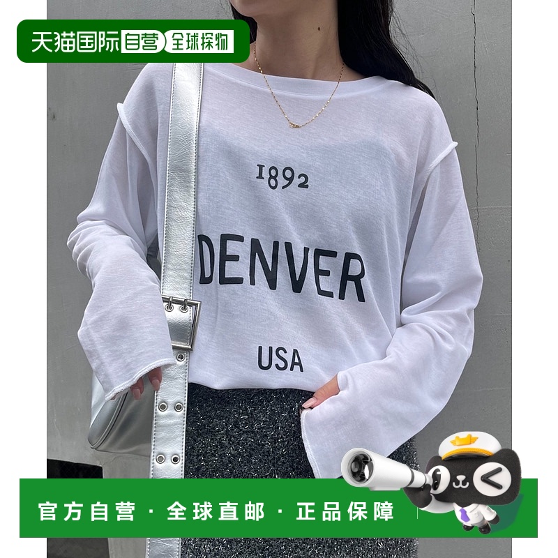 日本直邮CIAOPANIC TYPY 女士透明光滑印花短袖T恤 TYZ1042306A00