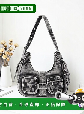 日本直邮日潮 GRL 口袋单手柄牛仔布包斜挎包单肩包手提包 TR951