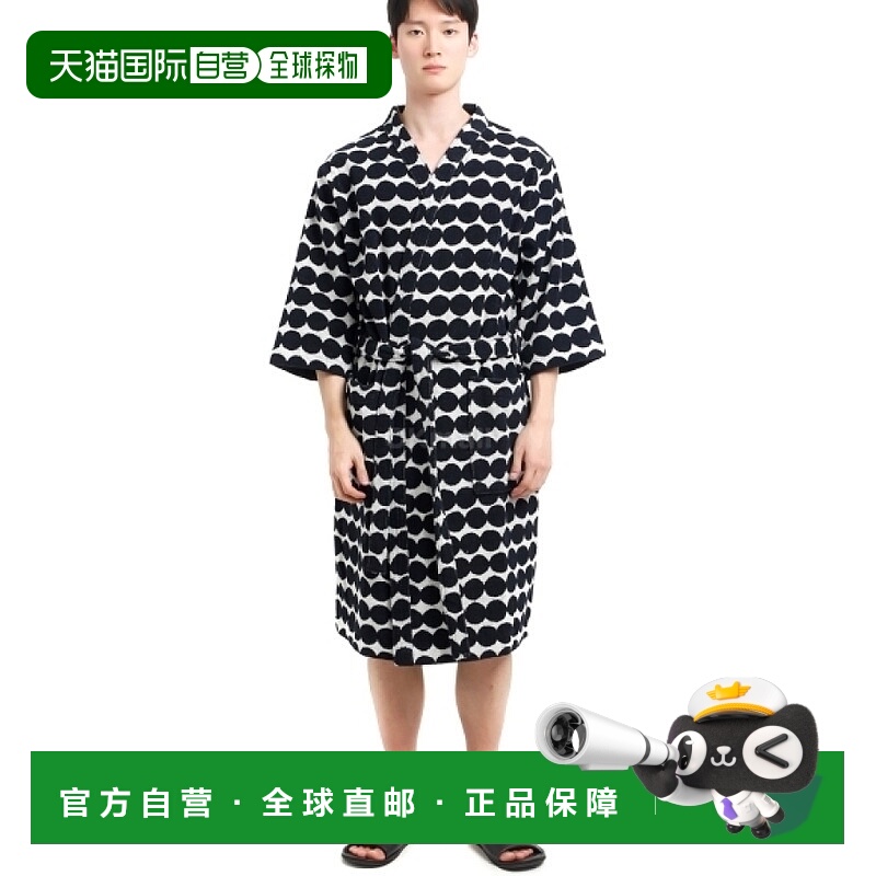 韩国直邮marimekko浴袍休闲黑白图案RASYMATTO KYLPYTAKKI 68763
