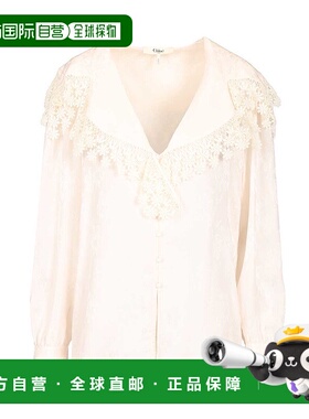 香港直邮CHLOÉ 女士衬衫 CH25WHT15323107 AW2025 白色 Long slee