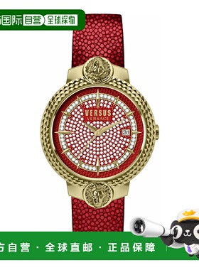 自营 versus versaceMouffetard 水晶表带手表 - 红色/金色/红色