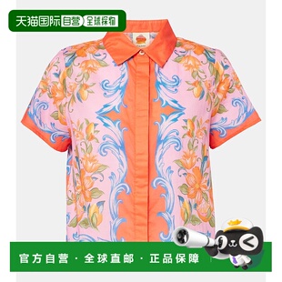 1h可退 香港直邮FARM RIO 女士 Sicily 花朵棉质衬衫 colorful花