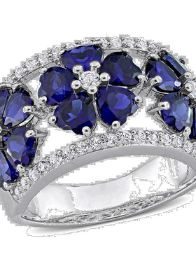 自营mimi & max4 1/2 CT TGW Created Blue 和 Created 白色蓝宝