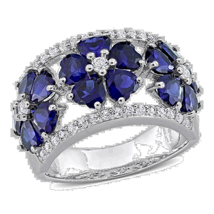 自营mimi & max4 1/2 CT TGW Created Blue 和 Created 白色蓝宝