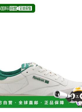 1h可退 香港直邮潮奢 Reebok 锐步 男士 白色绿色皮质运动鞋 RMIA