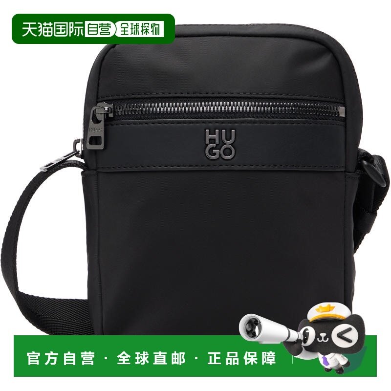 1h可退 香港直邮潮奢 boss 雨果 男士 黑色徽标斜挎包 50558388,箱包皮具/热销女包/男包,男士包袋,淘宝优惠券,粉丝福利购,淘宝优惠卷