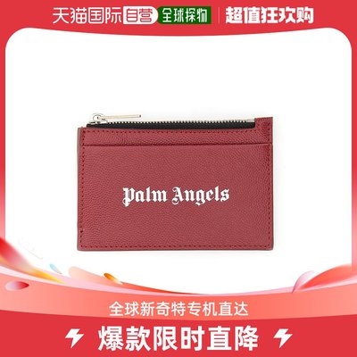 香港直邮潮奢 Palm Angels 男士Palm Angels 鱼子酱拉链卡夹