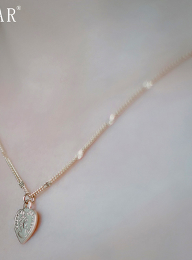 小众设计人像女皇风金色毛衣项链