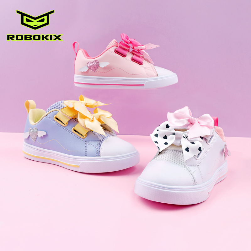 robokix低帮轻便女童魔术贴板鞋