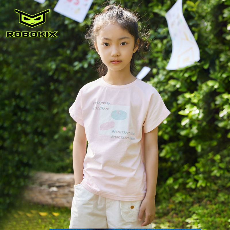 ROBOKIX夏季短袖凉感冰瓷棉面料