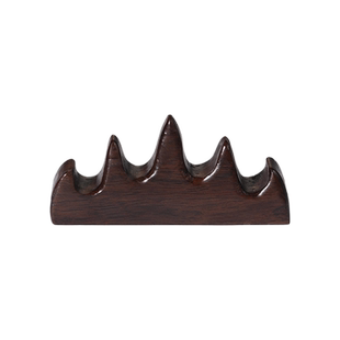 水云阁五指山实木笔搁笔架笔山简约创意中国风文房四宝书法用品摆件镇尺笔托黑梓木红木日式笔台小笔搁小笔山