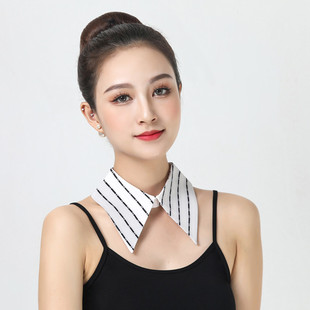 飾衣領春秋冬多功能系帶尖領襯衫 型領口小單領 裝 假領子女百搭時尚