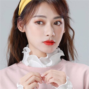 衬衫假领子百搭女女公主风花苞立领毛衣内搭白蕾丝假衣领秋冬