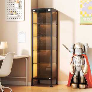 手办柜玻璃展示柜痛柜带锁带门书柜防尘透明模型收纳柜玩具储物架