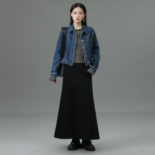 uti尤缇2025春季新款 休闲短款长袖牛仔外套女外搭UK151221319