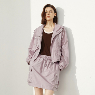 风口袋轻薄连帽外套女UL210702316 休闲工装 uti尤缇2026夏季 新款
