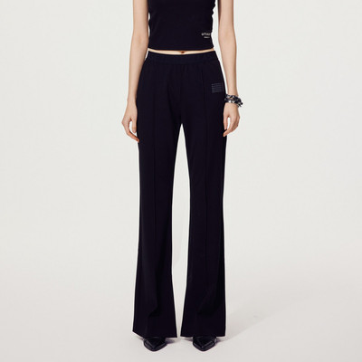 uti黑色长裤女百搭微喇裤