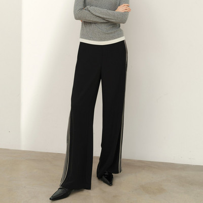 uti尤缇2026春季新款 黑色垂感休闲阔腿裤女显瘦长裤UL150211890
