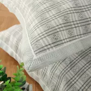 Khăn gối mùa hè cotton và vải lanh cotton đơn gối khăn đơn giản của mùa hè mát mẻ một dải vải lanh sinh viên mỏng - Khăn gối