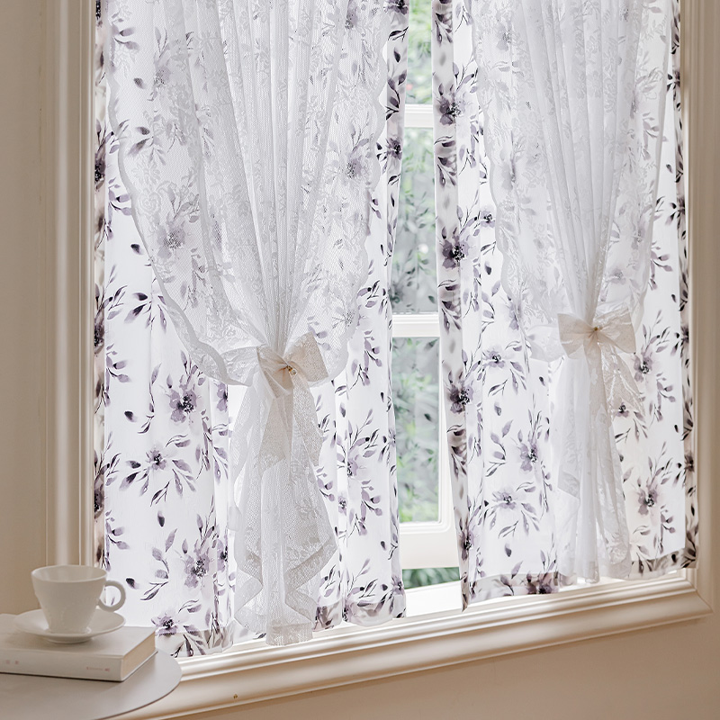 美式飞鸟双层门帘遮挡帘