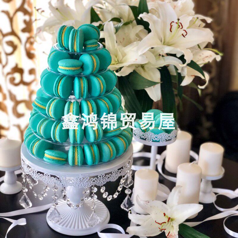 跨境新款创意6马卡龙展示架婚礼装饰10层透明塔架4层马卡龙甜品架