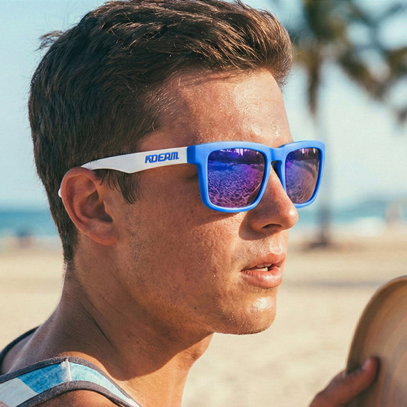 欧美潮流新款方形运动偏光太阳眼镜男女户外开车钓鱼跑步登山墨镜