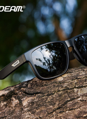 KDEAM偏光方形男路亚海钓太阳镜