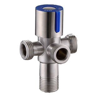 蓓尔蓝LY137304不锈钢一进二出三角阀四通阀水阀门二三四出水卫浴