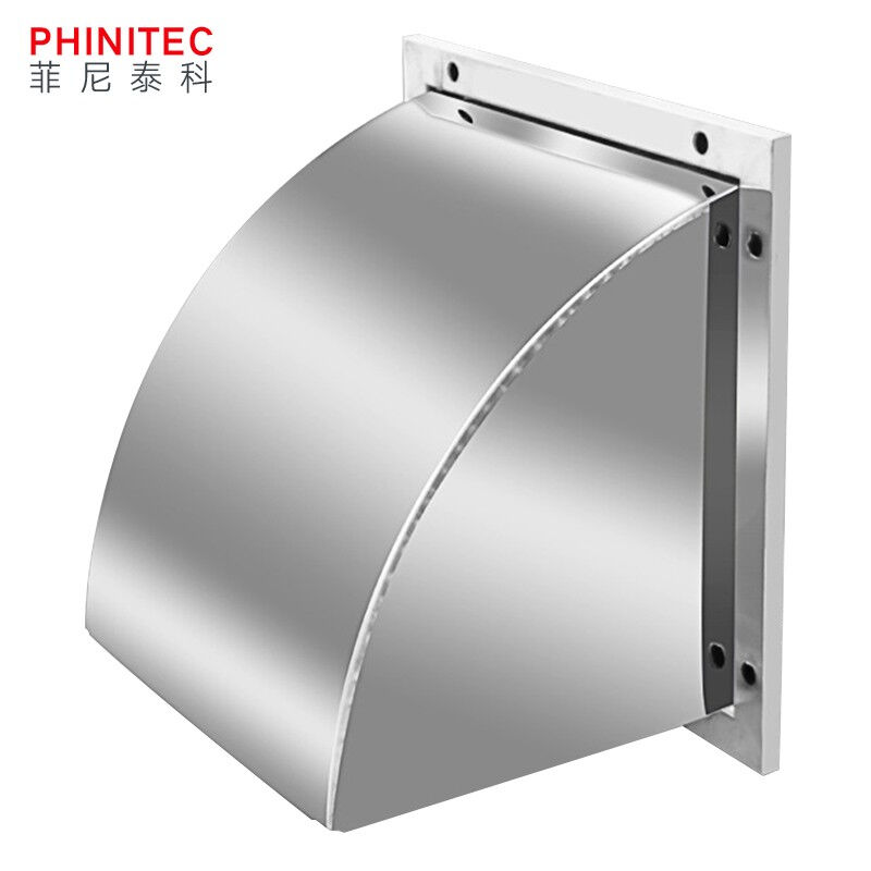 菲尼泰科304不锈钢外墙防雨罩排气扇出风口油烟机方形风帽防风罩8