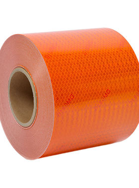 DM/道明橙色警示带反光贴15cm*50m危化车辆微棱镜花纹安全警示反