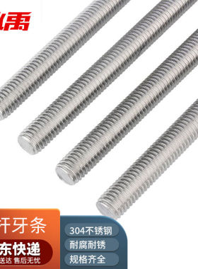 冰禹BY-354304不锈钢牙条全螺纹螺杆DIN976丝杆M12*1米