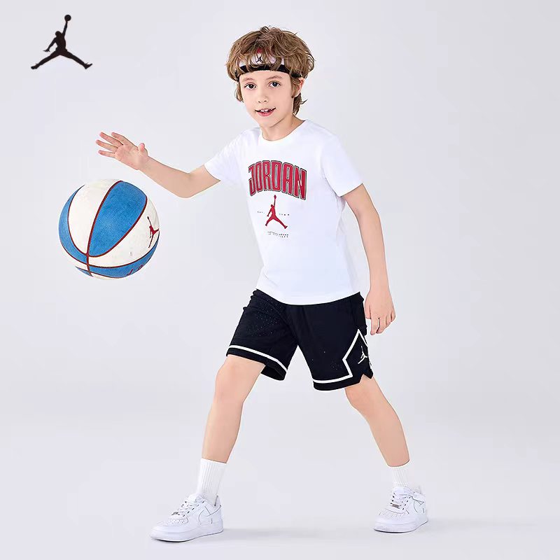 Jordan童装儿童短袖男童运动t恤2026夏季潮酷上衣夏装棉JD2522361