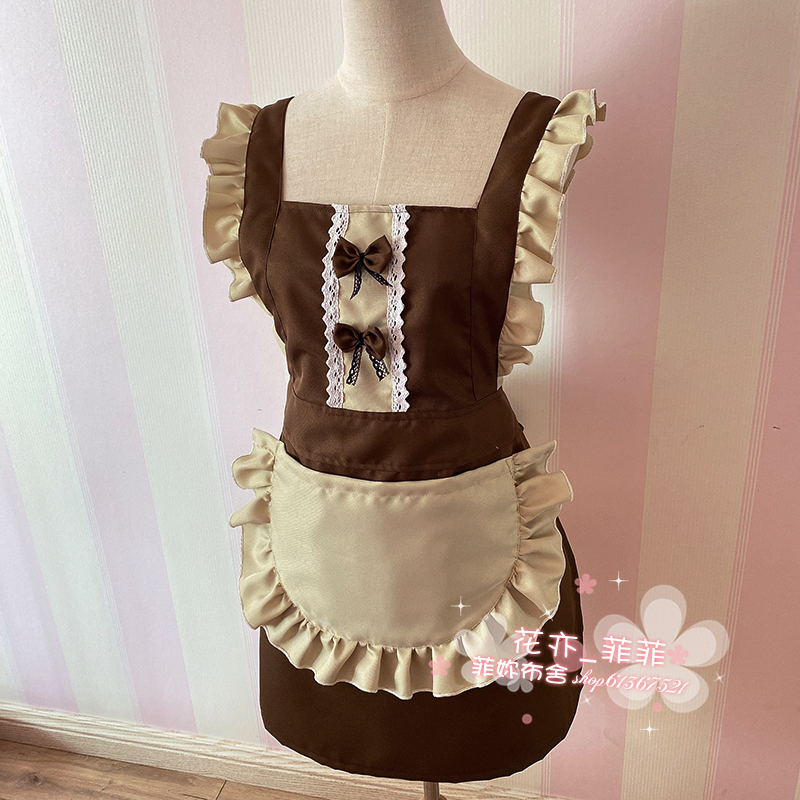 韩版时尚半防水防油家用厨房公主女花边可爱日系网红女仆围裙美甲,家庭/个人清洁工具,围裙,淘宝优惠券,粉丝福利购,淘宝优惠卷