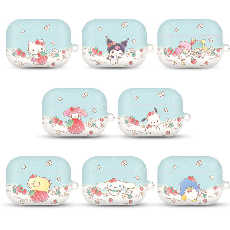韩国正版HELLO KITTY/凯蒂猫美乐蒂适用苹果Airpods3第三代耳机包卡通硬壳pro2代挂钩保护套个性潮壳女