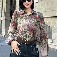 2025时尚百搭洋气加绒长袖衬衫女高级感轻奢减龄洋气宽松休闲上衣