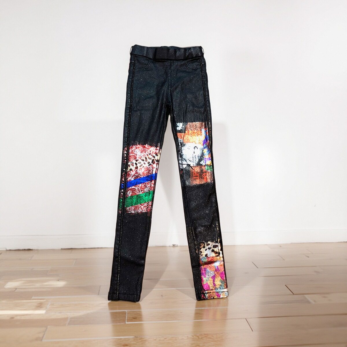 加薄绒打底裤烫金百搭