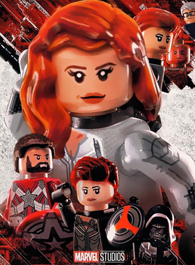 中国积木黑寡妇小人仔直升机漫威复仇者联盟电影模仿大师76162MOC