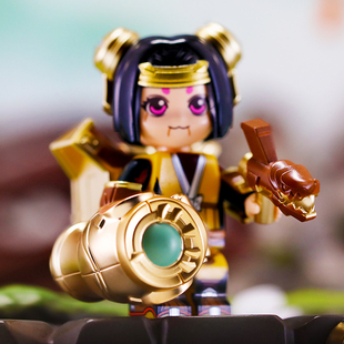 正版授权王者荣耀鲁班七号小卤蛋盲盒拼积木人仔玩具适用