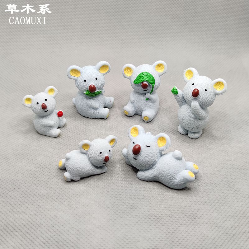 微缩考拉玩偶桌面摆件树脂模型