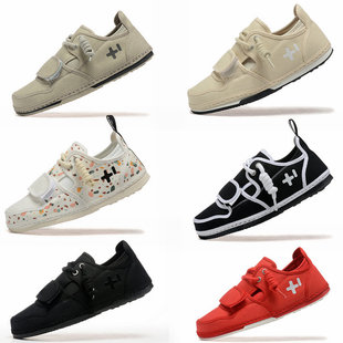 新款美国OTZ丑萌鞋春秋低帮帆布拼接撞色女丑鞋憨憨圆头鞋ins潮牌