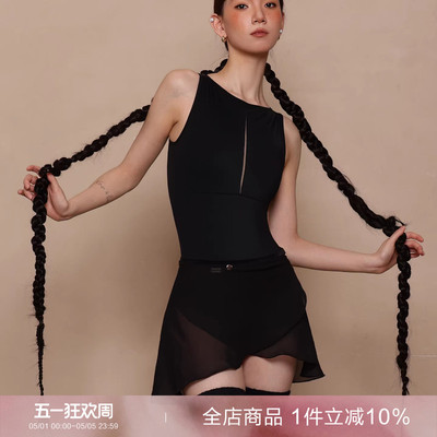 danzbaby芭蕾舞服女体操服成人练功服形体服无袖镂空练功体服B402