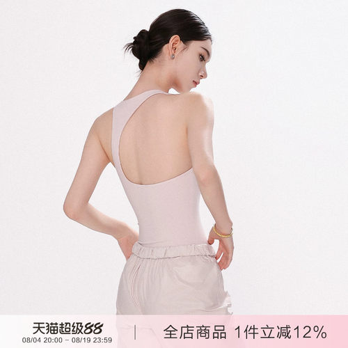 danzbaby芭蕾舞服瑜伽女成人形体服体操服练功服深v露背体服B352