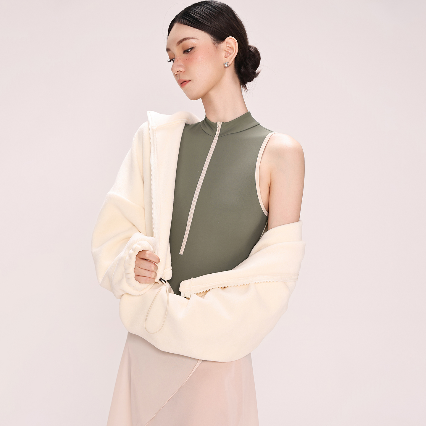 danzbaby芭蕾舞服女练功保暖外套加绒上衣成人长袖舞蹈外搭B278